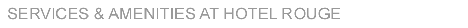 Boutique Washington DC Hotel Services & Amenities